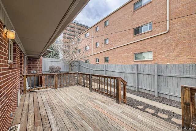 4585/4587 E Yale Ave, Denver, CO 80222 - deck with a fenced backyard