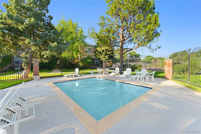 view of pool with a patio area