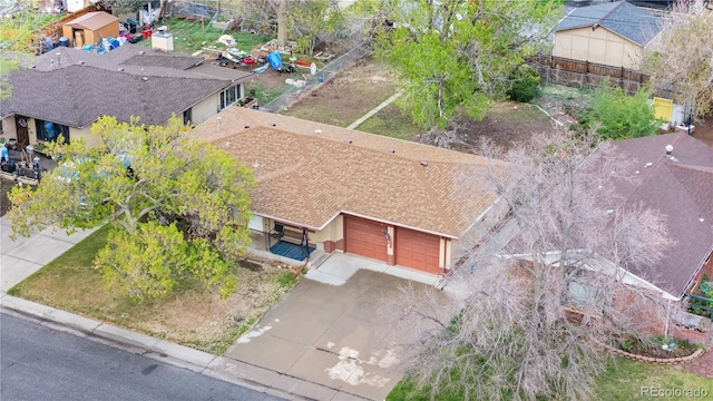 view from above of property