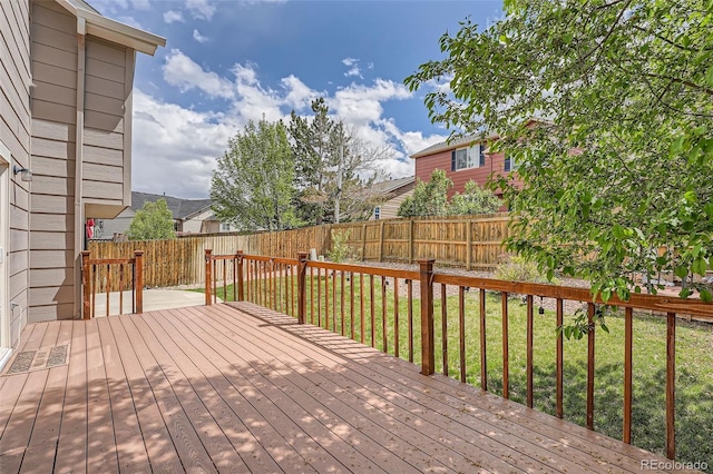 4037 S Odessa Cir, Aurora, CO 80013 - wooden terrace with a fenced backyard
