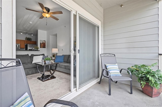 4451 S Ammons St Unit 4-203, Littleton, CO 80123 - view of patio / terrace with ceiling fan