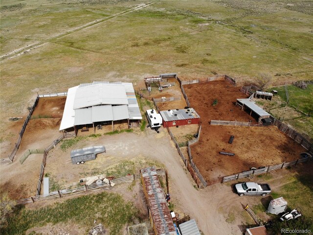 drone / aerial view featuring a rural view