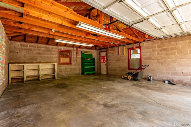 10841 Montview Blvd, Aurora, CO 80010 - garage with concrete block wall