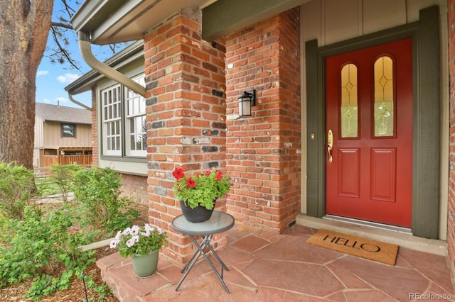 7882 S Valentia Way, Centennial, CO 80112 - doorway to property with brick siding