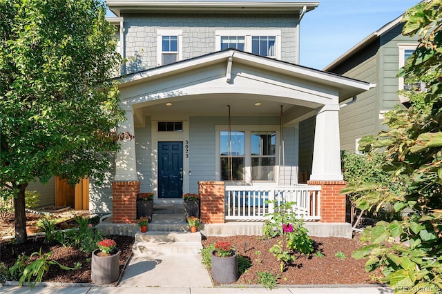 view of front facade with covered porch