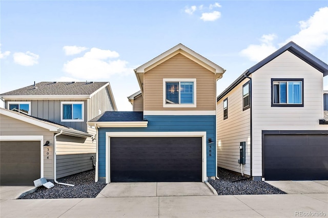 view of front of home featuring a garage