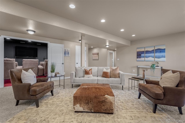 19735 Knights Xing, Monument, CO 80132 - living room with light colored carpet and recessed lighting