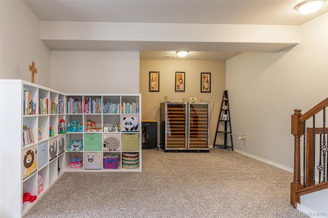 playroom with carpet