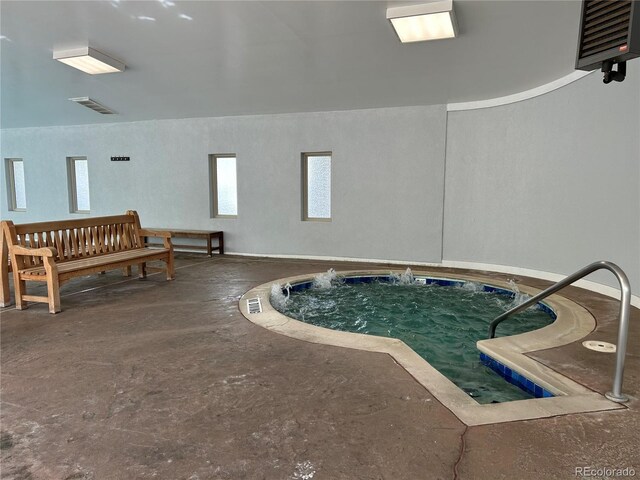 view of pool featuring an indoor in ground hot tub