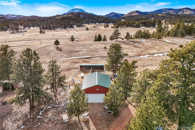 mountain view with a rural view