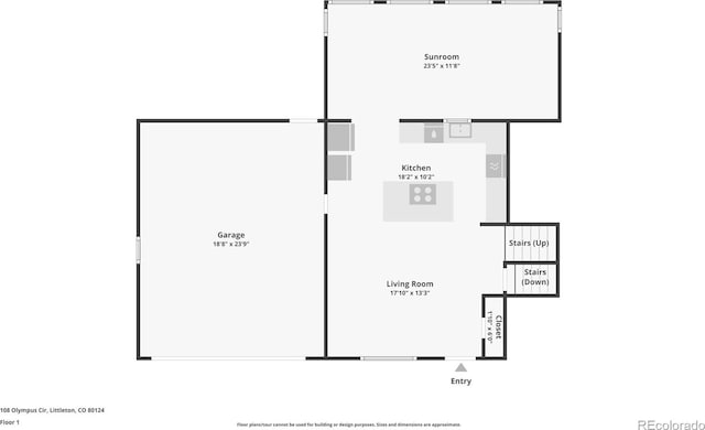 108 Olympus Cir, Lone Tree, CO 80124 - view of property floor plan