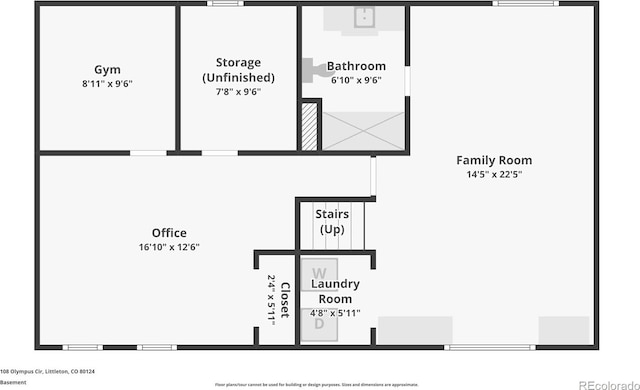108 Olympus Cir, Lone Tree, CO 80124 - view of property floor plan