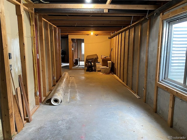 view of basement