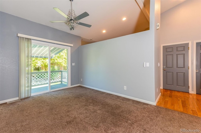 9025 W 79th Way Unit D, Arvada, CO 80005 - carpeted empty room with ceiling fan and recessed lighting