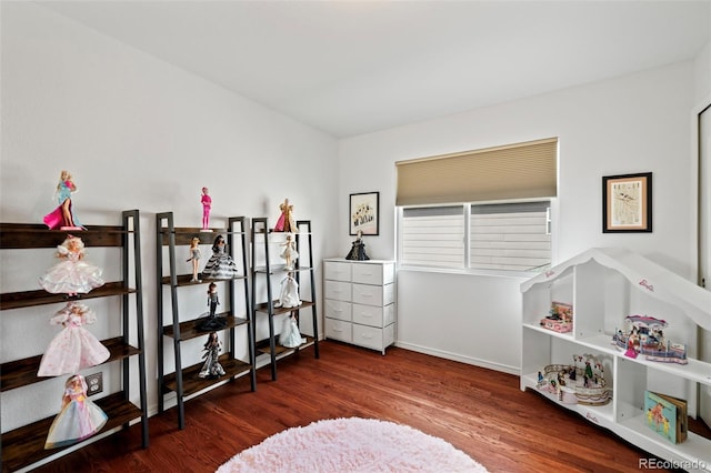 bedroom featuring dark hardwood / wood-style floors