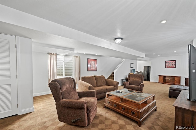 view of carpeted living room