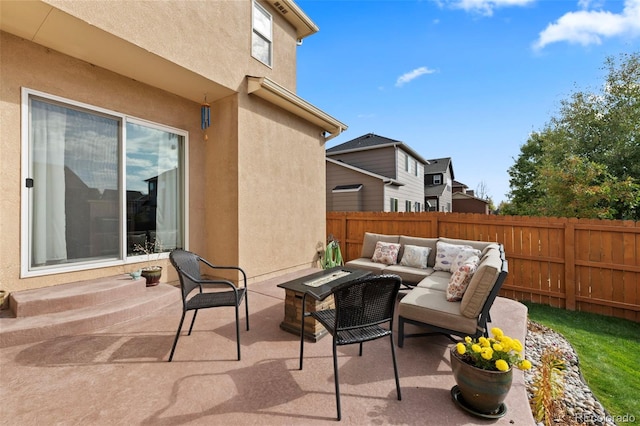 view of patio / terrace featuring outdoor lounge area