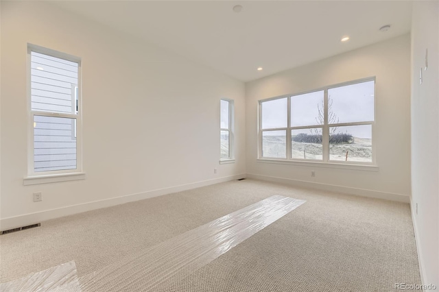 231 Leafy Aster Ln, Castle Rock, CO 80104 - empty room with light carpet, baseboards, recessed lighting, and a smoke detector