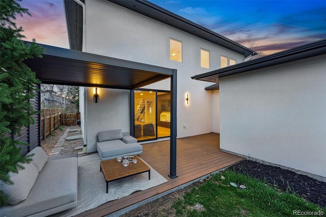 deck with fence