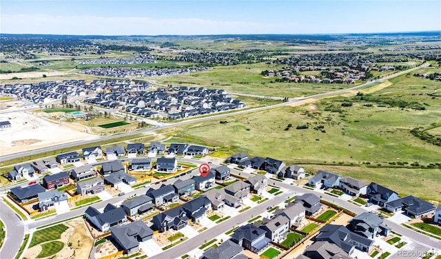 bird's eye view featuring a residential view