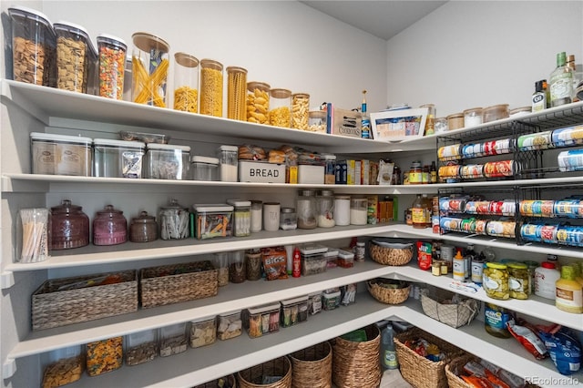 view of pantry