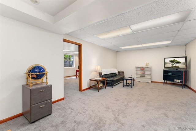 4390 S Sheridan Blvd, Littleton, CO 80123 - sitting room featuring carpet flooring and a drop ceiling