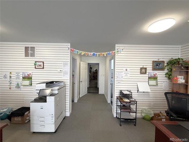 183 E Ave, Limon, CO 80828 - office area with wooden walls and baseboards