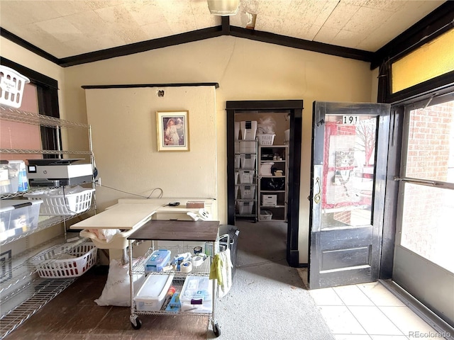 183 E Ave, Limon, CO 80828 - home office featuring vaulted ceiling and crown molding