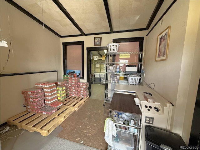 183 E Ave, Limon, CO 80828 - dining room featuring beam ceiling