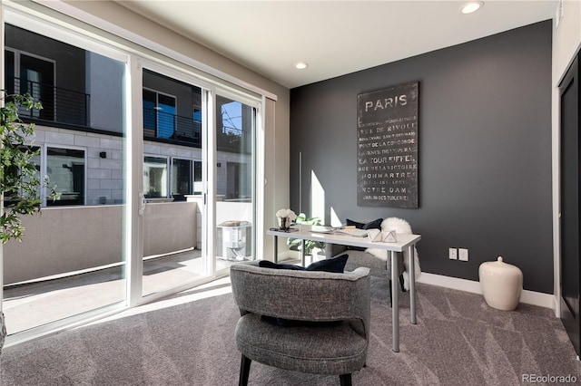 7861 W 51st Ave Unit B, Arvada, CO 80002 - home office with carpet floors and recessed lighting