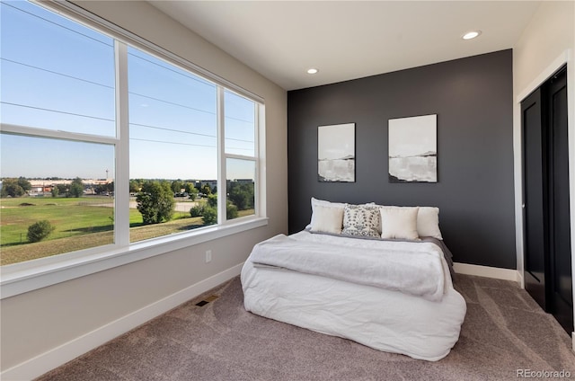 7861 W 51st Ave Unit B, Arvada, CO 80002 - carpeted bedroom featuring baseboards and recessed lighting