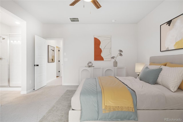 8028 Williams Fork Ave, Littleton, CO 80125 - carpeted bedroom featuring a ceiling fan and ensuite bathroom