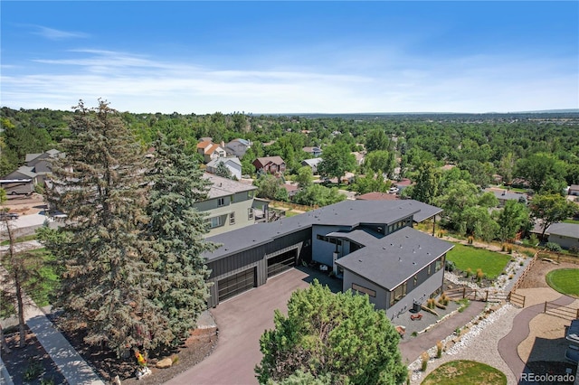 bird's eye view with a residential view