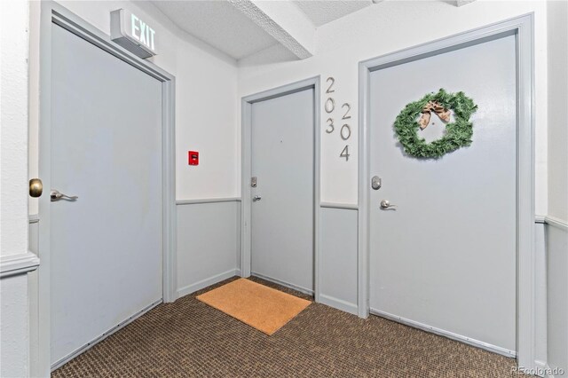 1265 Race St Unit 203, Denver, CO 80206 - foyer entrance with carpet