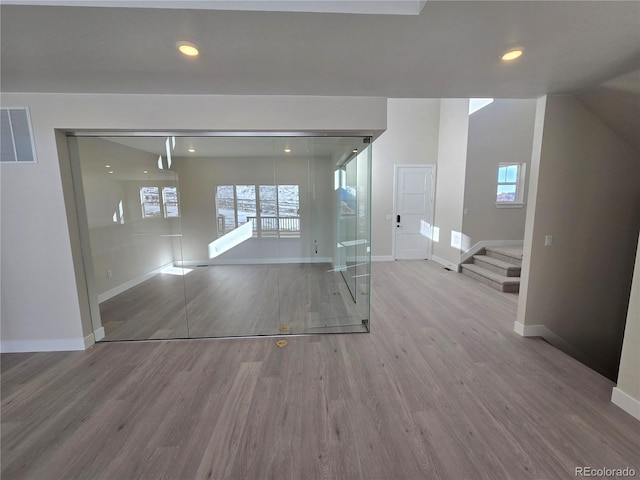 interior space featuring hardwood / wood-style floors