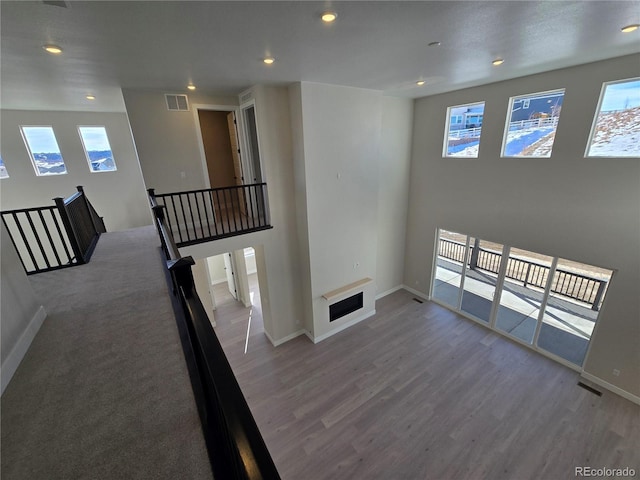 interior space with wood-type flooring