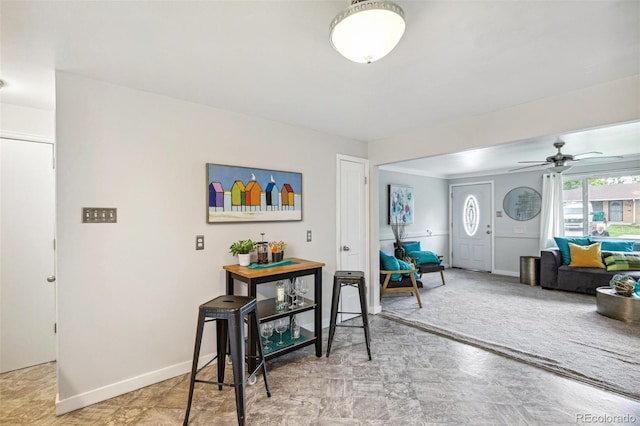 5645 W 5th Ave Unit 5645 & 5655, Lakewood, CO 80226 - entryway featuring a ceiling fan and baseboards