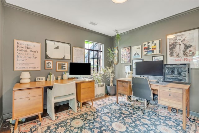 1226 Dexter St, Denver, CO 80220 - office space featuring crown molding and wood finished floors