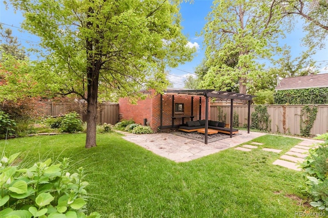 1226 Dexter St, Denver, CO 80220 - view of yard featuring a pergola and a patio area