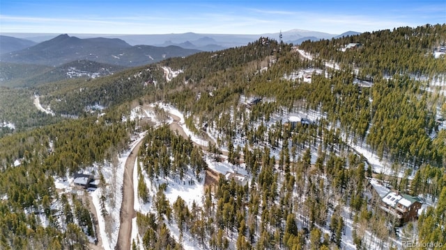 bird's eye view featuring a mountain view
