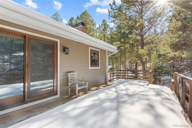 view of patio featuring a deck