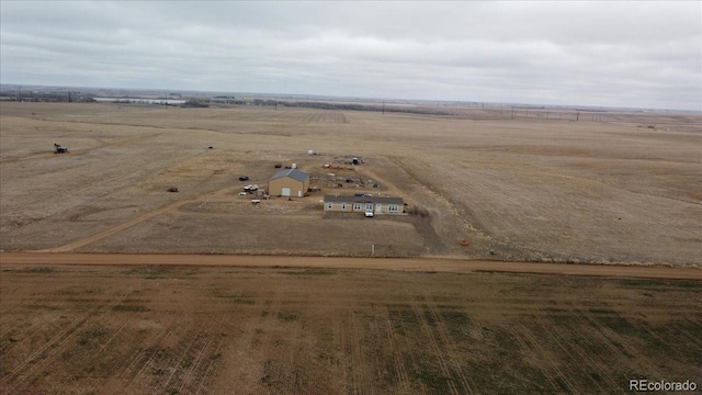 bird's eye view with a rural view