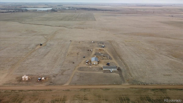 drone / aerial view featuring a rural view