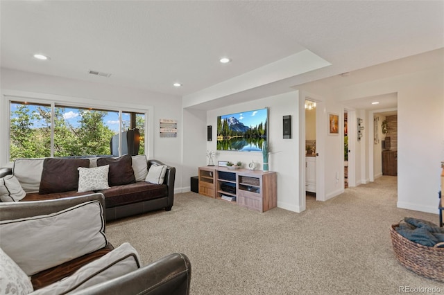 1380 Oak Valley Rd, Sedalia, CO 80135 - living area featuring recessed lighting and light carpet