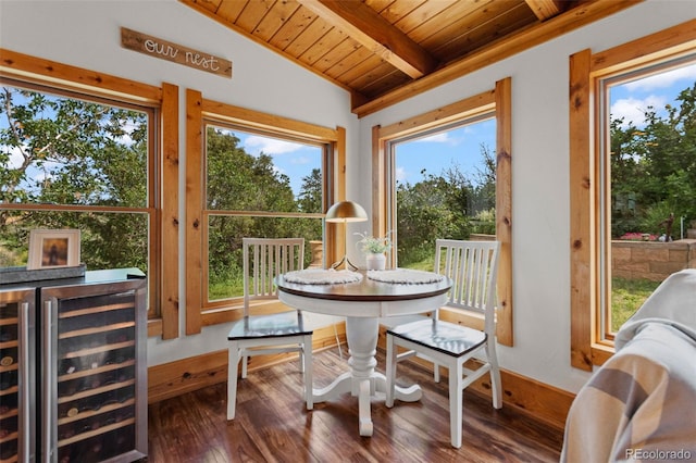 1380 Oak Valley Rd, Sedalia, CO 80135 - sunroom / solarium with wine cooler