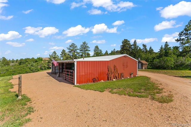 1380 Oak Valley Rd, Sedalia, CO 80135 - view of pole building with an exterior structure
