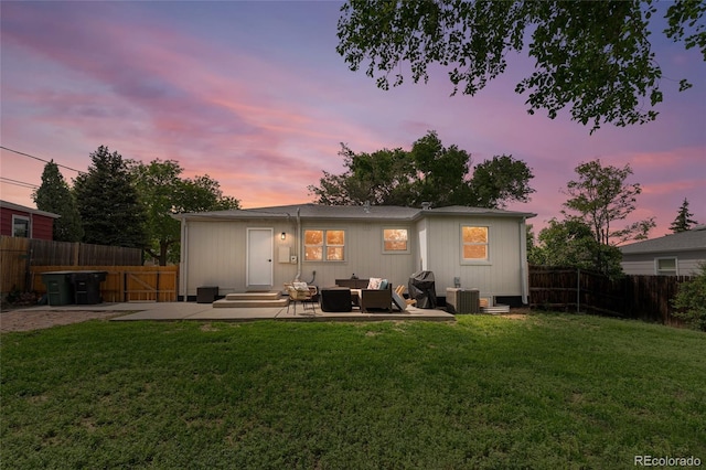 9220 Yucca Way, Thornton, CO 80229 - back of property with an outdoor living space, a patio area, and entry steps