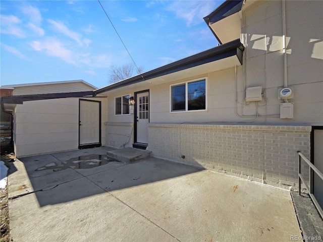 view of home's exterior featuring a patio