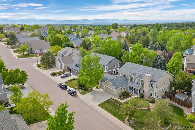 7837 Aravon Ct, Lone Tree, CO 80124 - aerial view of residential area with a mountain backdrop