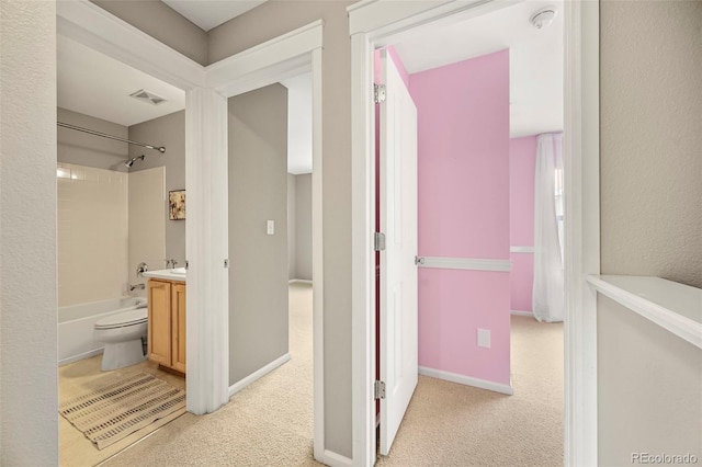 3712 Wolff St, Denver, CO 80212 - hall featuring light colored carpet and baseboards